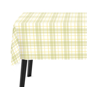 Obrus na Stół 140x220 Obrus Dekoracyjny Ogrodowy Krata Zielona 9749