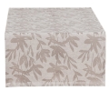 Bieżnik na Stół Dekoracyjny 40x140 Serweta Nakładka Beż/Brąz Listki
