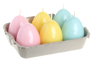 Świeczki Jajka Świeca Jajko 6szt Zestaw Świeczki Wielkanoc Pastelowe