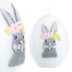 Świeca Wielkanocna Jajko 9x7cm Świeczka Wielkanocna Zajączek 