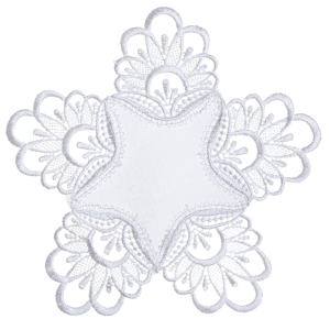 Serwetka do Koszyczka Biała Mała 20cm Serwetki Wielkanocne z Gipiurą