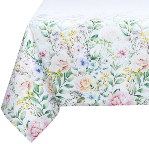 Obrus na Stół 150x260 Bezpłatne Zwężenie Dekoracyjny Kwiaty 9884