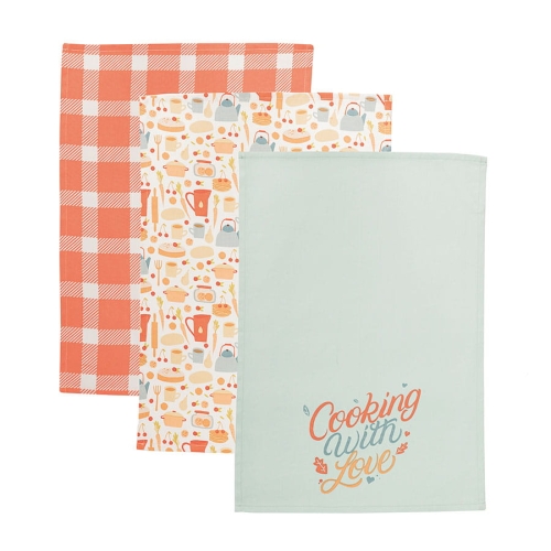 Ścierki Kuchenne Bawełniane Komplet 3szt. Różne Wzory Chłonne 40x60