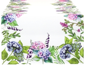 Bieżnik na Stół w Kwiaty 40x150 Bieżnik Kwiatowy Nakładka na Stół