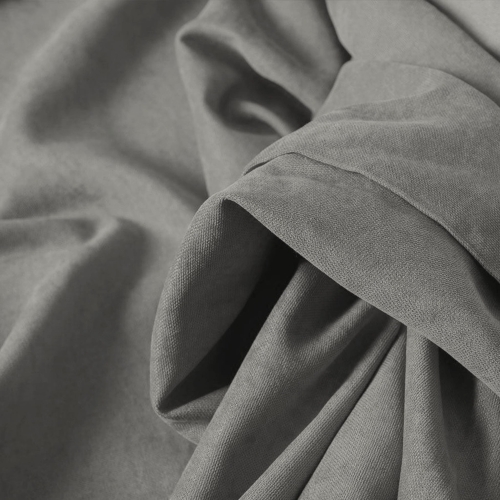 Materiał na Zasłony Szary na Metry 290cm Tkanina Szara Welur na Zasłony Bieżniki