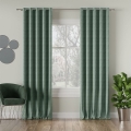 Materiał na Zasłony Gładki 290cm Tkanina Welur na Zasłony Poszewki Mięta Szałwia