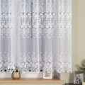 Firanka na Metry Żakardowa 150cm Firana na Metry Firany Białe Pasowy Wzór