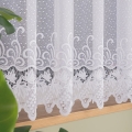 Firanka na Metry Żakardowa 160cm Firana na Metry Firany Białe Pasowy Wzór