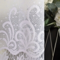 Firanka na Metry Żakardowa 160cm Firana na Metry Firany Białe Pasowy Wzór