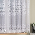 Firanka na Metry Żakardowa 160cm Firana na Metry Firany Białe Pasowy Wzór