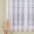 Firanka na Metry Żakardowa 170cm Firana na Metry Firany Białe Pasowy Wzór
