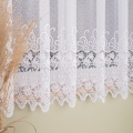 Firanka na Metry Żakardowa 170cm Firana na Metry Firany Białe Pasowy Wzór