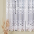 Firanka na Metry Żakardowa 170cm Firana na Metry Firany Białe Pasowy Wzór