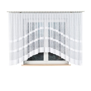 Firanka Gotowa Łuk 500x160 Żakardowa Firana Krótka Biała Wiktoria