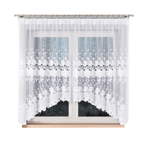 Firanka Gotowa Łuk 320x160 Żakardowa Firana Krótka Biała Kasjana