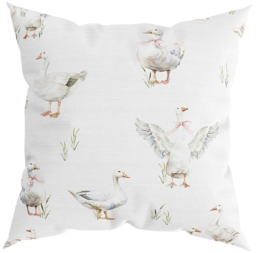 Poszewka Dziecięca 40x40 Poszewki dla Dzieci Poszewki na Jaśki Pastelowe Gęsi