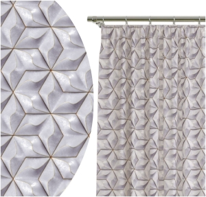 Zasłona Gotowa na taśmie 140x160 Zasłony na Żabki Szare 9221