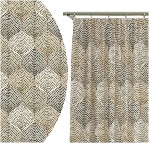 Zasłona Gotowa 140x160 Zasłony Żabki Velvet Beżowa 9498