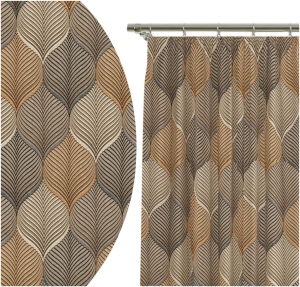 Zasłona Gotowa na Taśmie 140x250 Zasłony na Żabki Tunel SKRÓCENIE GRATIS Brąz 9500