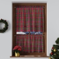 Zazdrostka Świąteczna 100x60 Firanka Gotowa Krótka Czerwona Krata