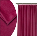 Zasłona Gotowa Czerwona 140x160 Zasłony Żabki Velvet Gładkie 8251
