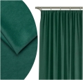 Zasłona Gotowa Zielona 140x160 Zasłony Żabki Velvet Gładkie 8252
