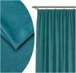 Zasłona Gotowa 140x250 Zasłony Żabki Velvet Gładkie Turkus 7659