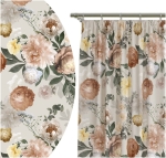 Zasłona Gotowa 140x160 Zasłony Kwiaty 5971