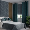 Zasłona Welurowa na Przelotkach 140x240 Zasłona Gotowa Welur Petrol Turkus