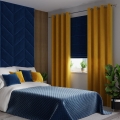 Zasłona Welurowa na Przelotkach 140x240 Zasłona Gotowa Welur Szafran