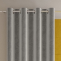 Zasłona Welurowa na Przelotkach 140x240 Zasłona Gotowa Welur Szara