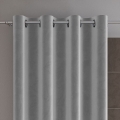 Zasłona Welurowa na Przelotkach 140x240 Zasłona Gotowa Welur Chłodna Szara