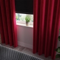 Zasłona Welurowa na Przelotkach 140x240 Zasłona Gotowa Welur Czerwona