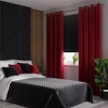 Zasłona Welurowa na Przelotkach 140x240 Zasłona Gotowa Welur Czerwona