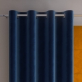 Zasłona Welurowa na Przelotkach 140x240 Zasłona Gotowa Welur Granatowa