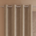 Zasłona Welurowa Beżowa 140x250 Zasłona Gotowa na Przelotkach Welur Ciemny Beż