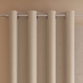 Zasłona Welurowa Beżowa 140x250 Zasłona Gotowa na Przelotkach Welur Jasny Beż