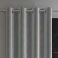 Zasłona Welurowa Szara 140x250 Zasłona Gotowa na Przelotkach Welur Jasny Szary