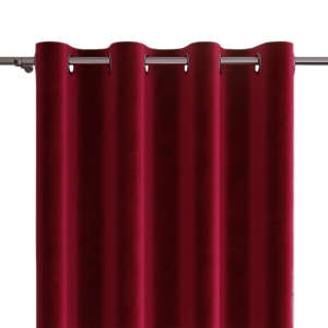 Zasłona Welurowa na Przelotkach 140x240 Zasłona Gotowa Welur Czerwona