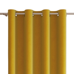 Zasłona Welurowa na Przelotkach 140x240 Zasłona Gotowa Welur Żółta