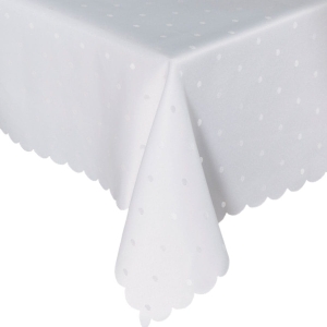 Obrus Plamoodporny 140x200 Obrus na Stół Biały Aniela