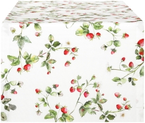 Bieżnik na Stół 40x240 Bieżnik Dekoracyjny do Jadalni Kuchni Poziomki 10534