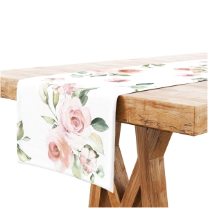 Bieżnik na Stół 40x240 Dekoracyjny Kwiaty Róże 8256