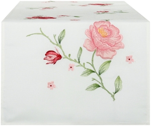Bieżnik Haftowany 40x150 Bieżnik w Róże Bieżnik na Stół Ecru Haft Róże