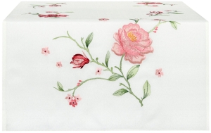 Bieżnik na Stół 60x120 Bieżnik Haftowany w Róże 