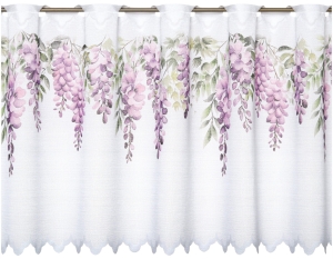 Zazdrostka 100x50 Zazdrostki do Kuchni Firanka Krótka Zazdrostka Gotowa Wisteria