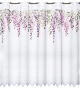 Zazdrostka Gotowa 150x70 Zazdrostki do Kuchni Firanka Krótka Zazdrostka Wisteria