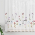 Firana Woalowa na Metry 157cm Firana w Kwiaty na Metry Firanka Kwiaty Polne