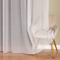 Firanka Długa Biała 300cm Firana Gładka do Salonu Sypialni Siateczka Deszczyk