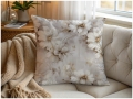 Poszewka Dekoracyjna Kwiaty 40x40 Poszewki na Poduszki Beż
